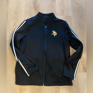 NFL Team Apparel Men’s Vikings black zip up jacket size medium